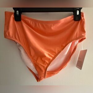 Sports Illustrated Swim Coral High-Waist Bikini Bottoms